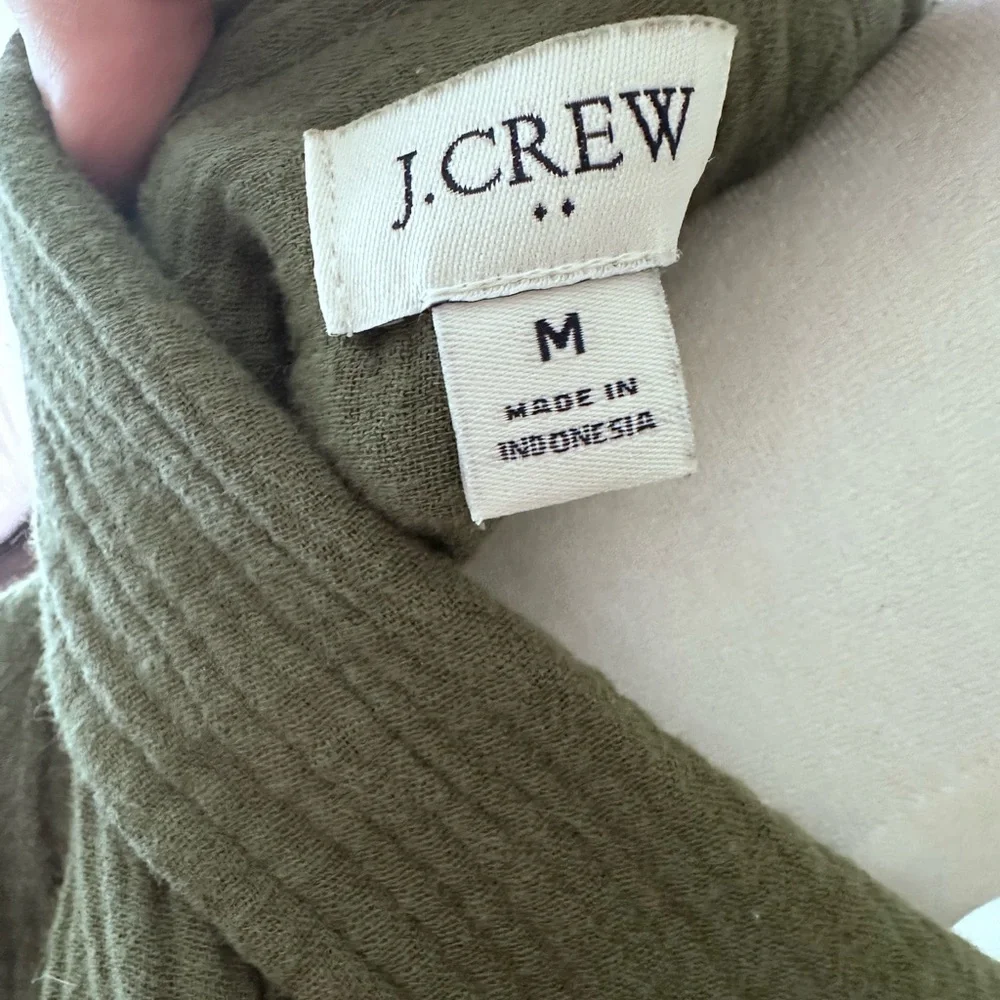 J. Crew Olive Green Lightweight Shirt Jacket